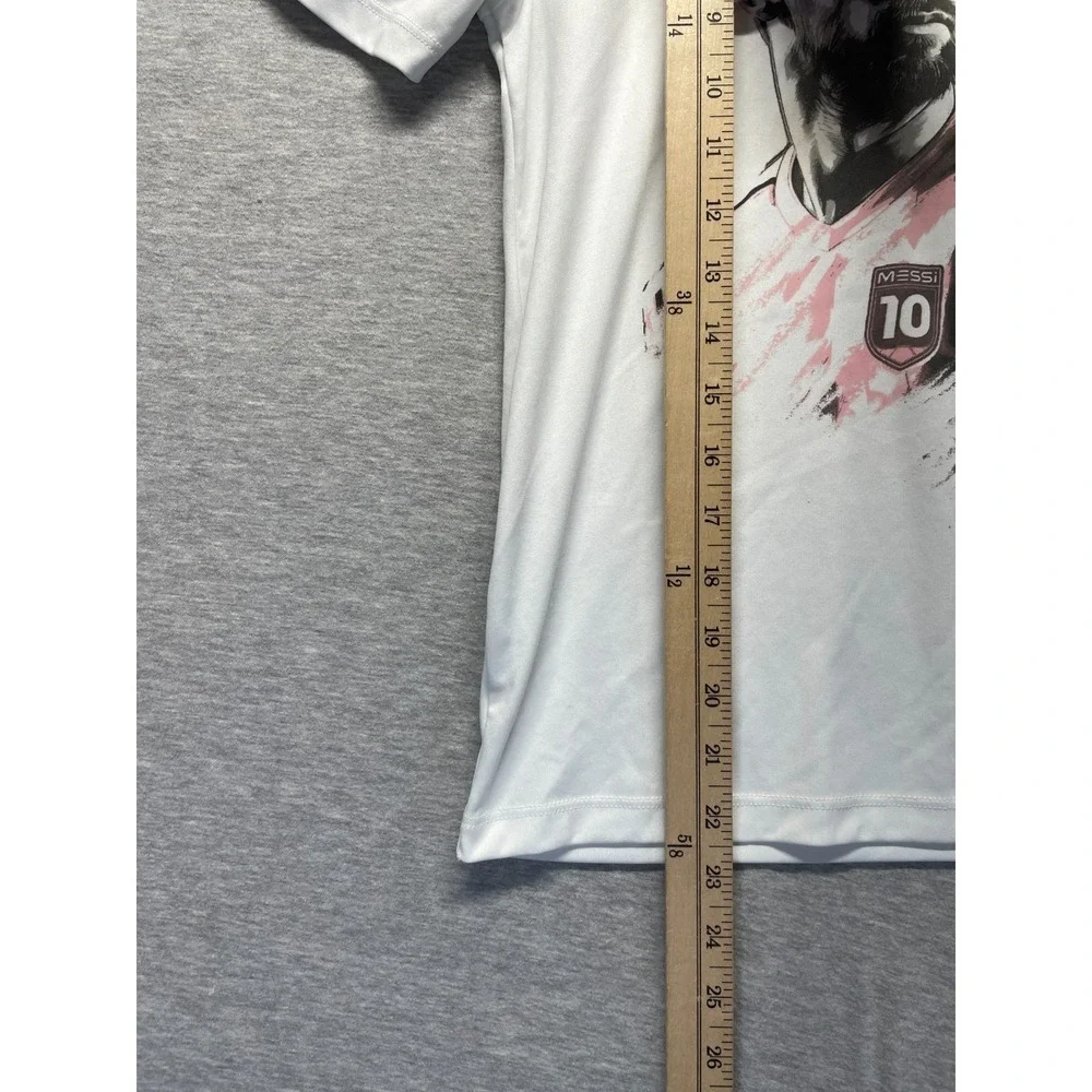 Messi Collection T Shirt Boys M (10-12) White Graphic Print LCW Kids Messi Logo